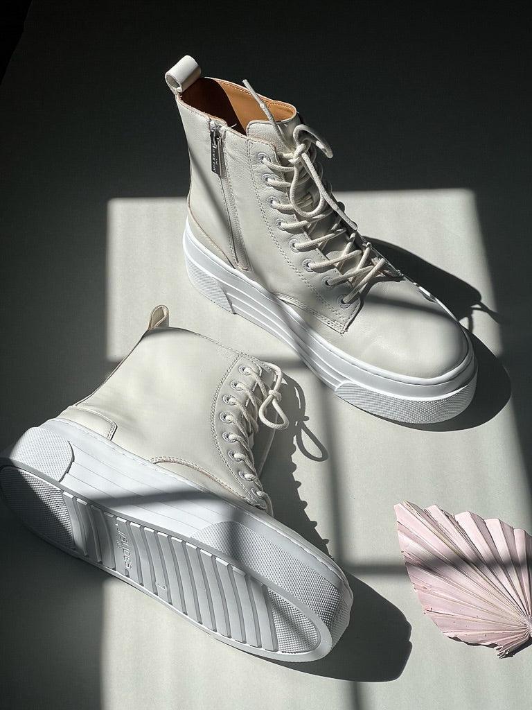 J/Slides - Andre Hi-Top Sneaker - Off White