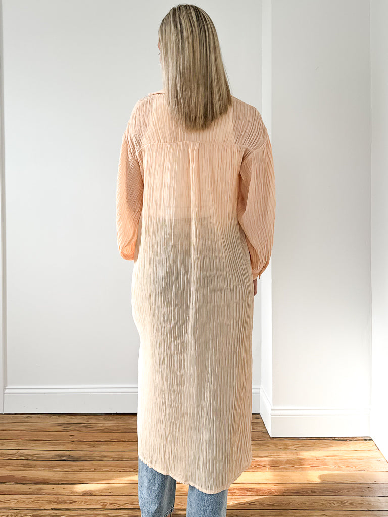Pembrooke Button Down Duster - Peachy
