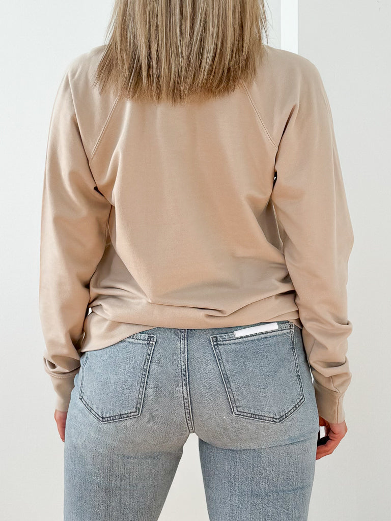 Newburgh Lightweight Sweatshirt - Tan / White