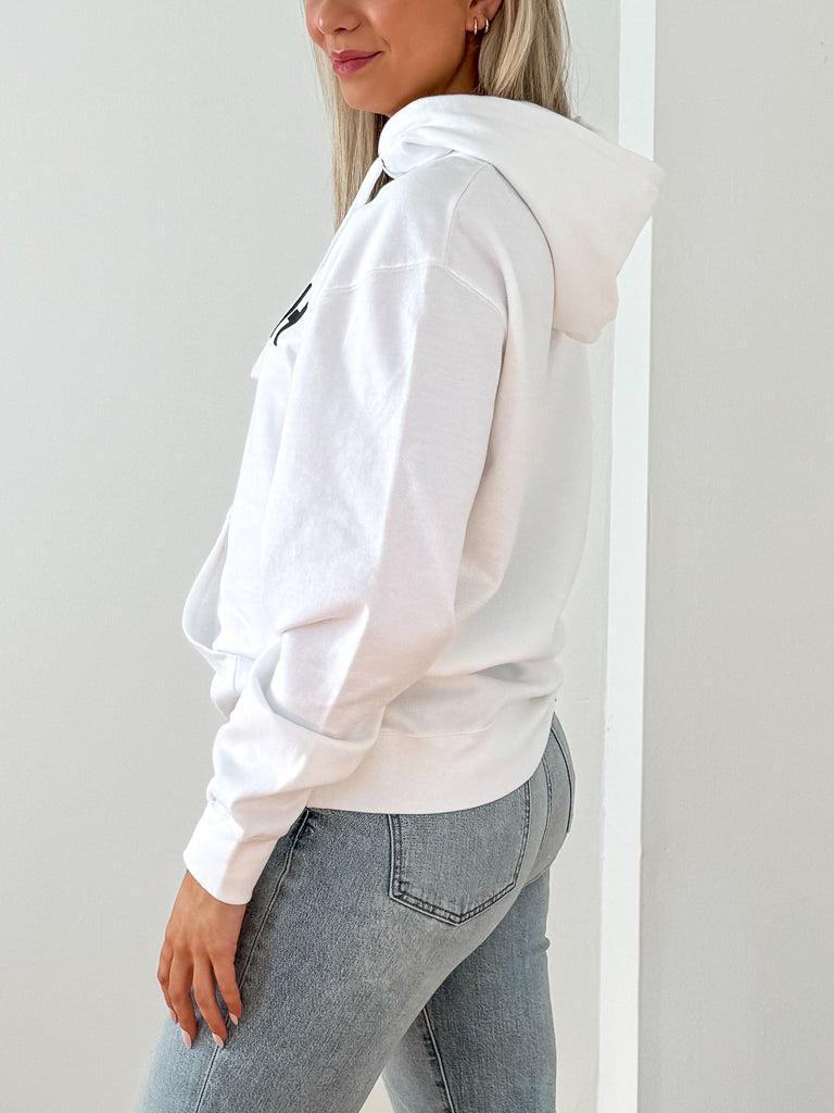 The Burgh Hoodie - White/Black