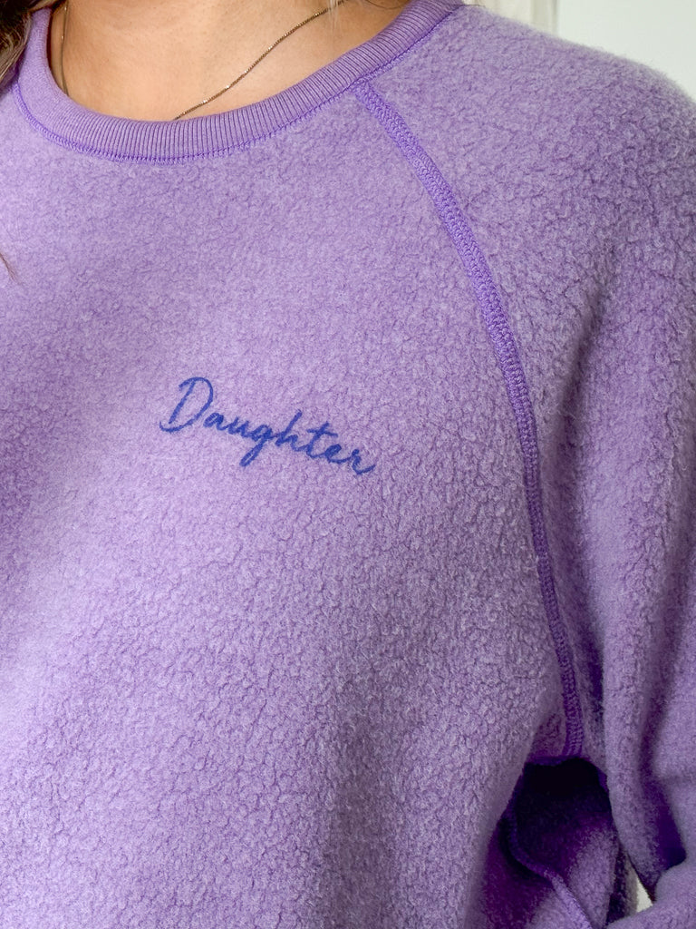 Mommy/Daughter Reversible Sweatshirt-Blooming Lilac