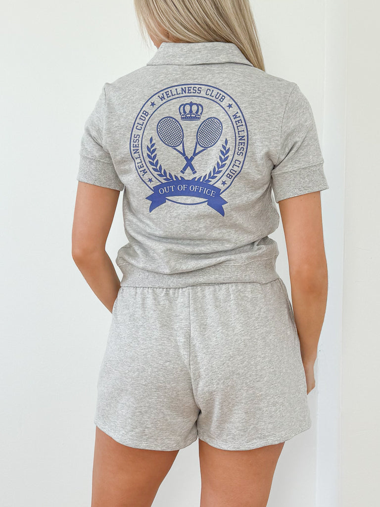 Out of Office Tee-Heather Grey