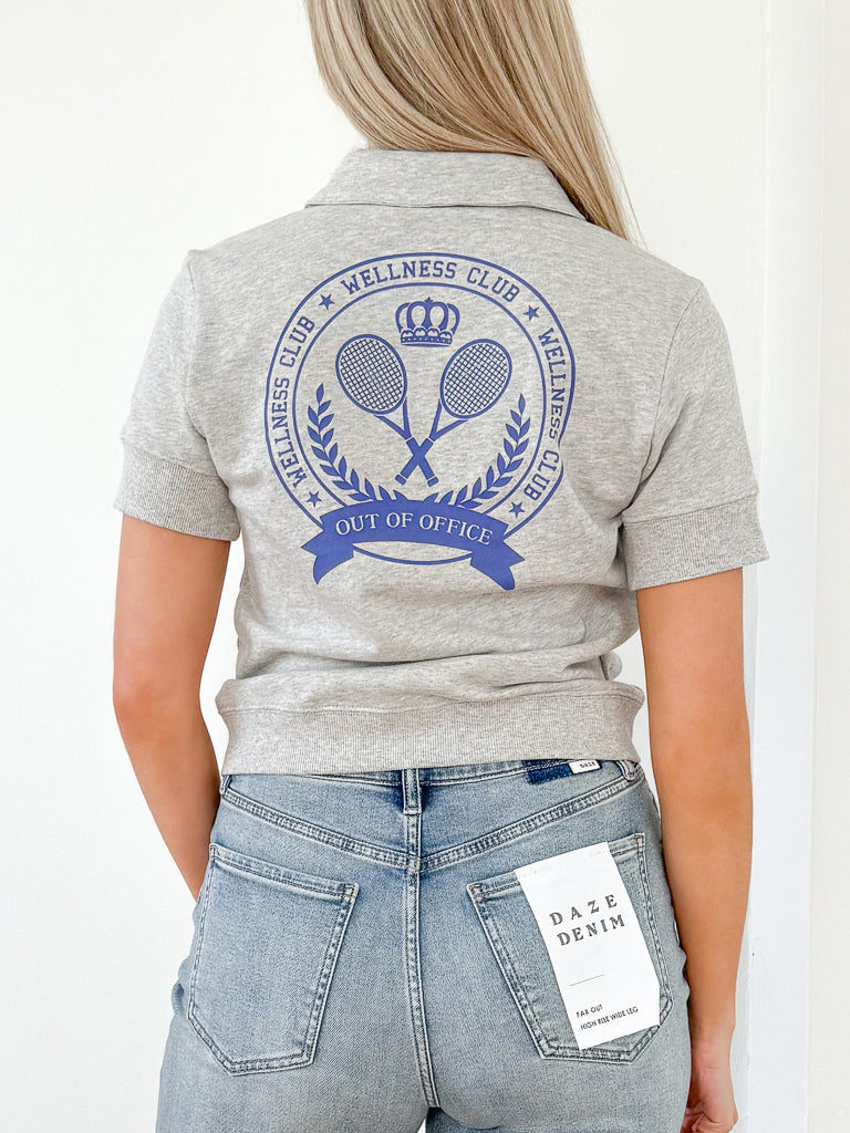 Out of Office Tee-Heather Grey
