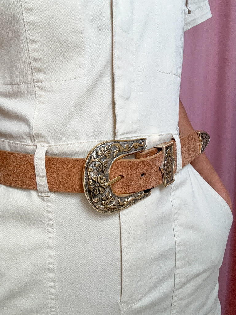 Harley Big Buckle Belt-Tan