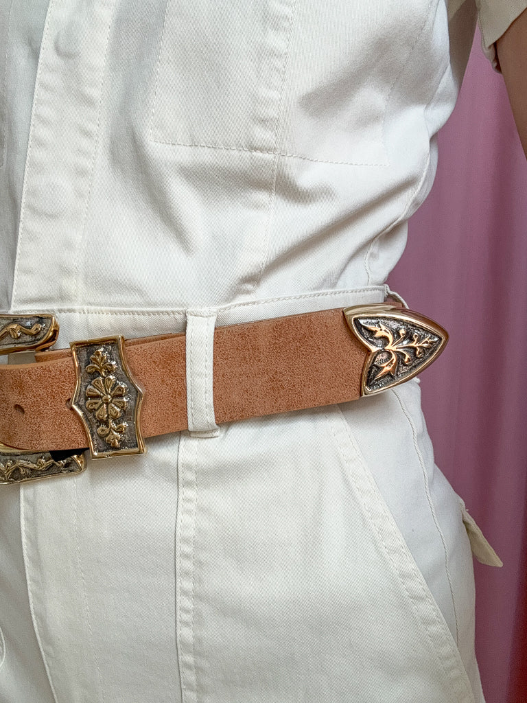 Harley Big Buckle Belt-Tan