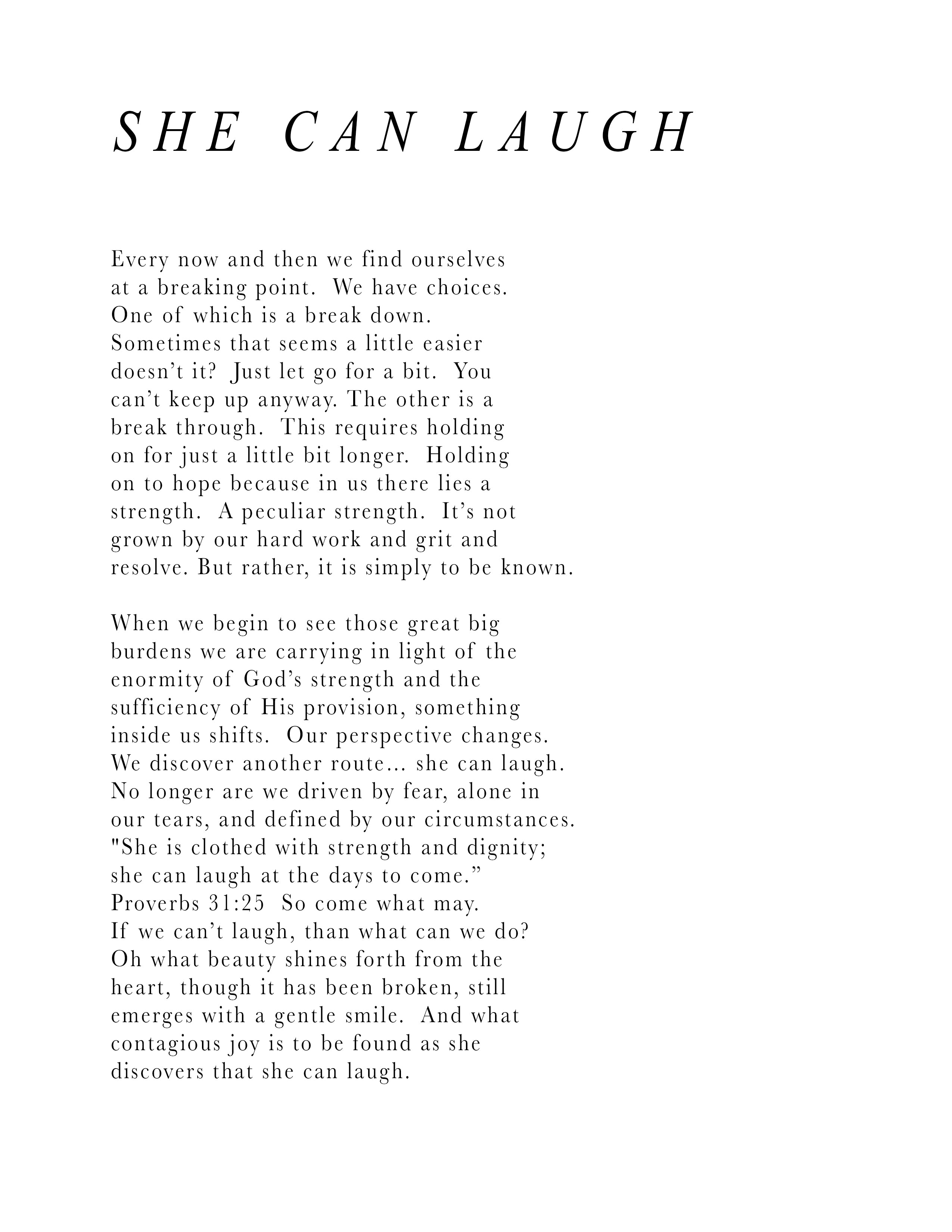 T-Shirt - She Can Laugh - Black - Century Gothic