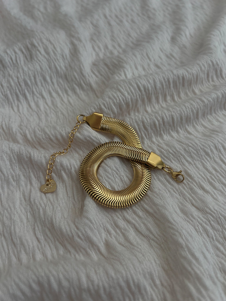 Billie Thick Bracelet-Gold