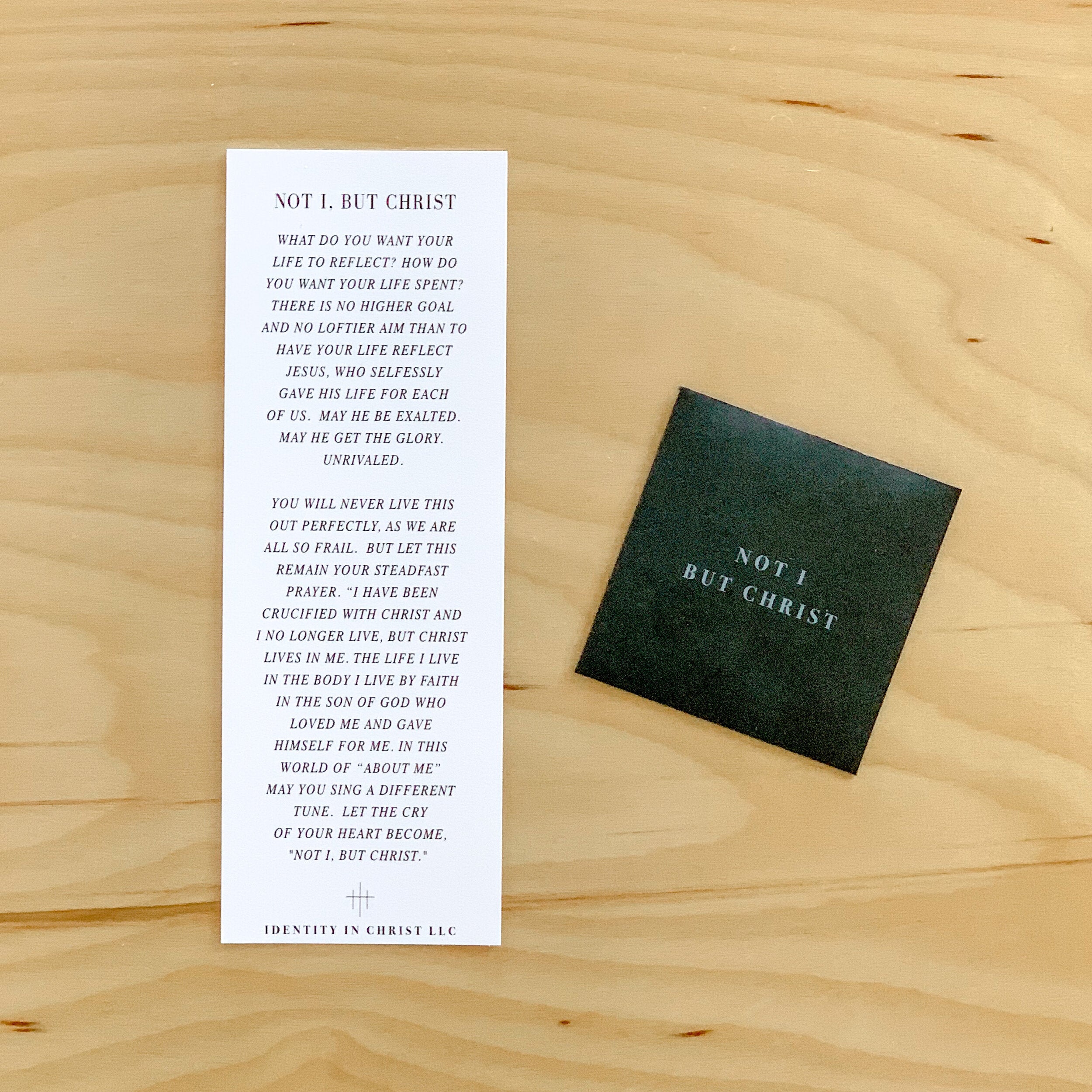 Thin Cuff Bracelet - Not I, But Christ