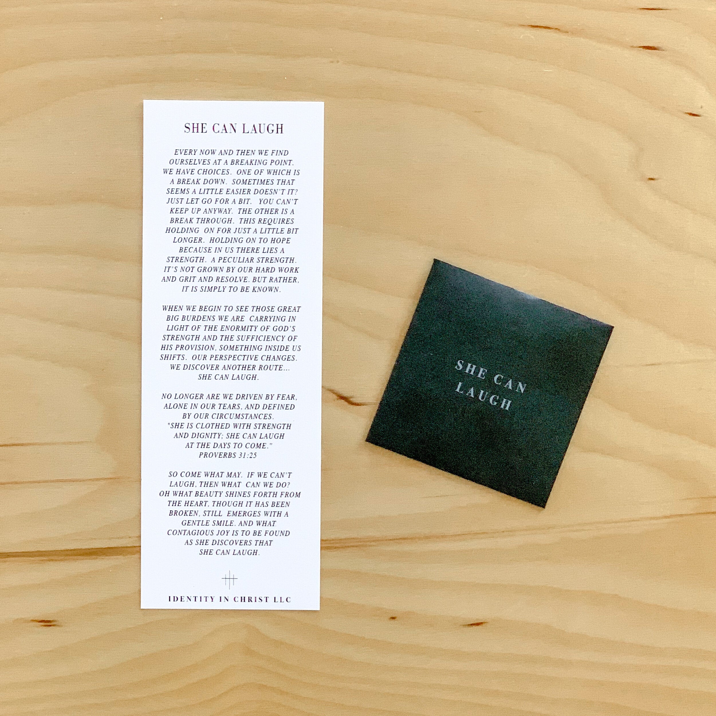 T-Shirt - She Can Laugh - Black - Women's Cut