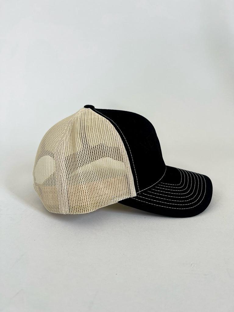 Newburgh Snapback Trucker Hat - Black/Vegas Gold - Flutter