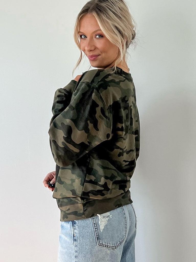 The Burgh Crew Sweatshirt - Camo/Black - Flutter