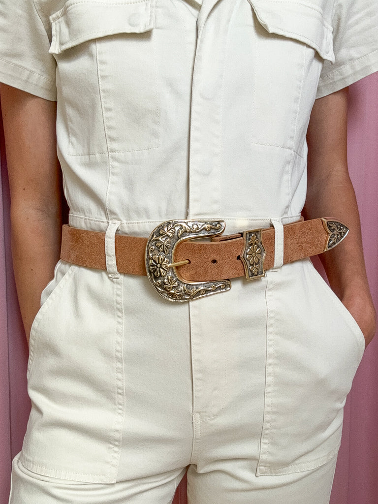 Harley Big Buckle Belt-Tan