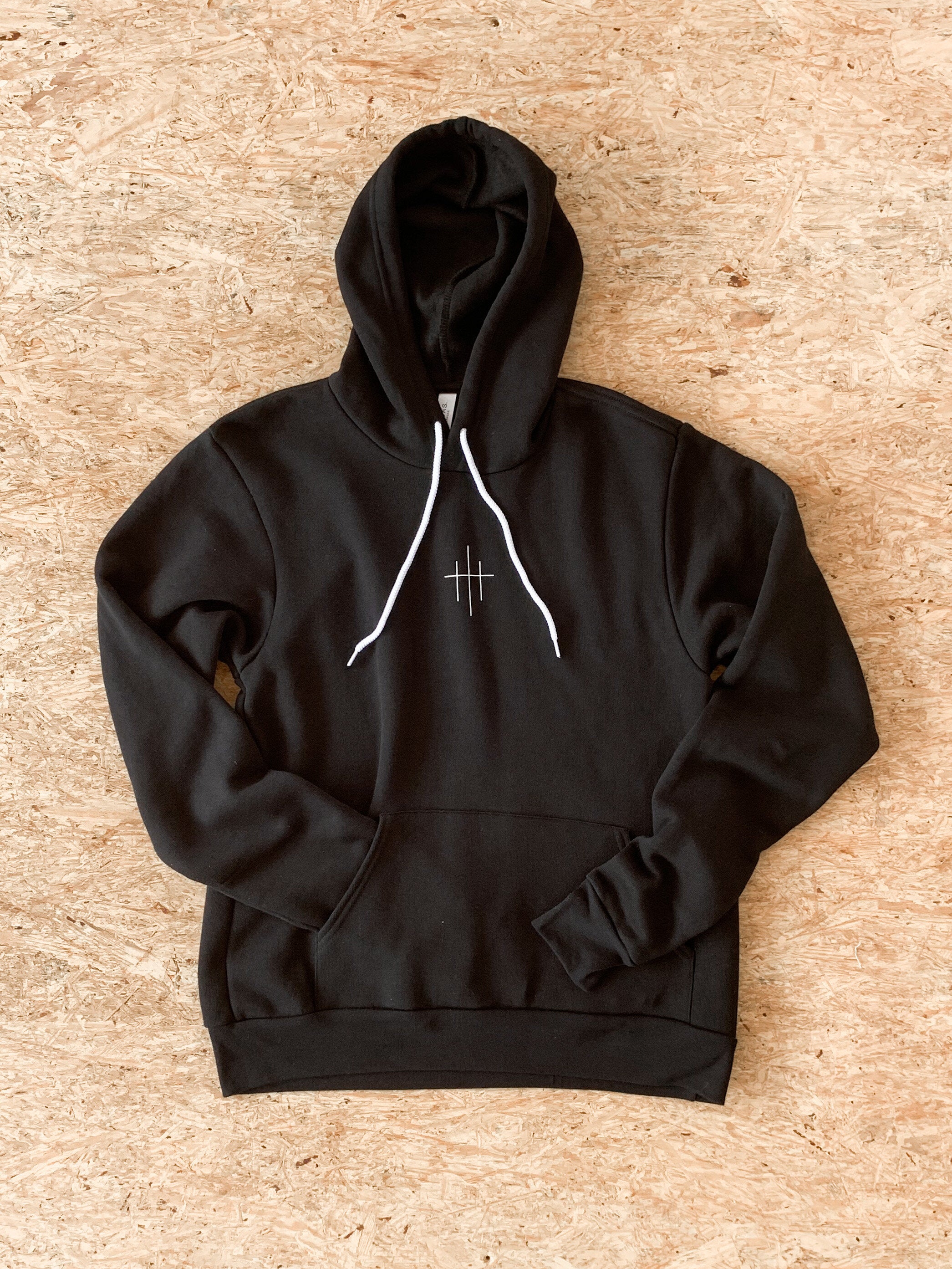 Sweatshirt Hoodie - Small Logo - Identity in Christ - Black