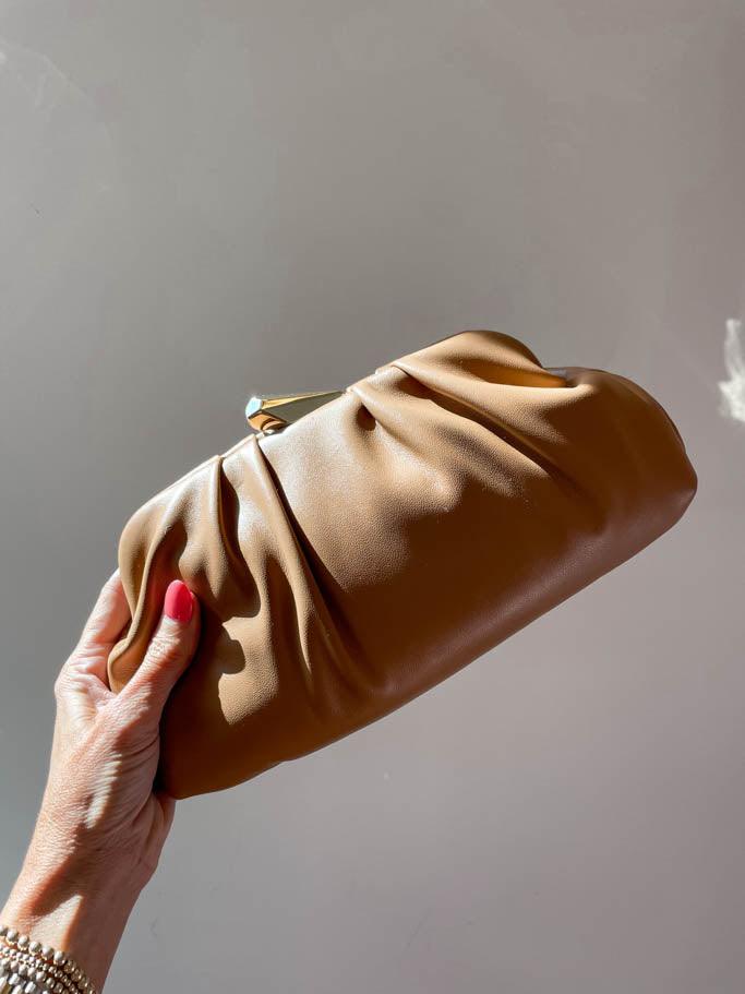 Framed Clutch - Camel - Flutter