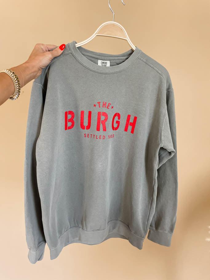 The Burgh Sweatshirt - Grey/Red - Flutter