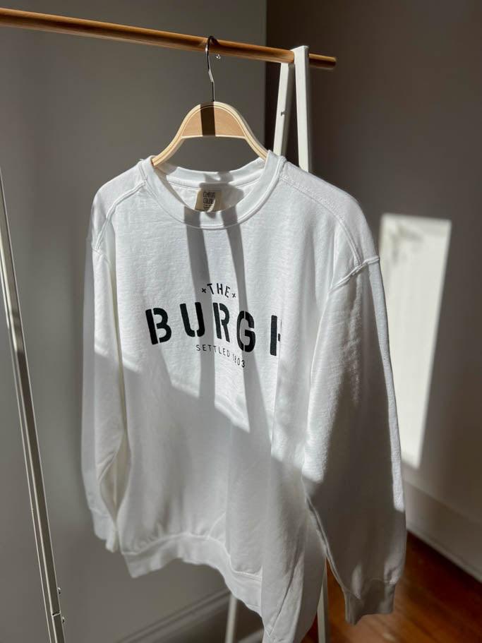 The Burgh Sweatshirt - White/Black - Flutter