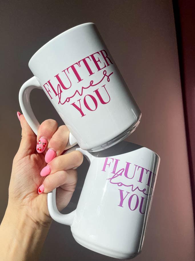Flutter Loves You Mug - Magenta - Flutter
