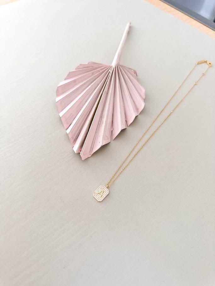 Initial Pave Necklace - Gold - Flutter