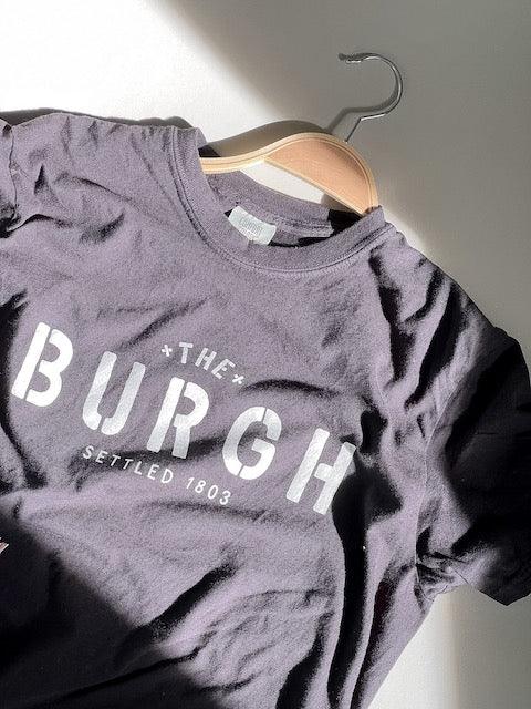 The Burgh Heavyweight Short Sleeve Tee - Black/White - Flutter