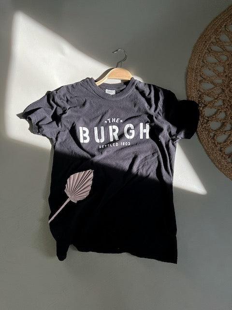 The Burgh Heavyweight Short Sleeve Tee - Black/White - Flutter