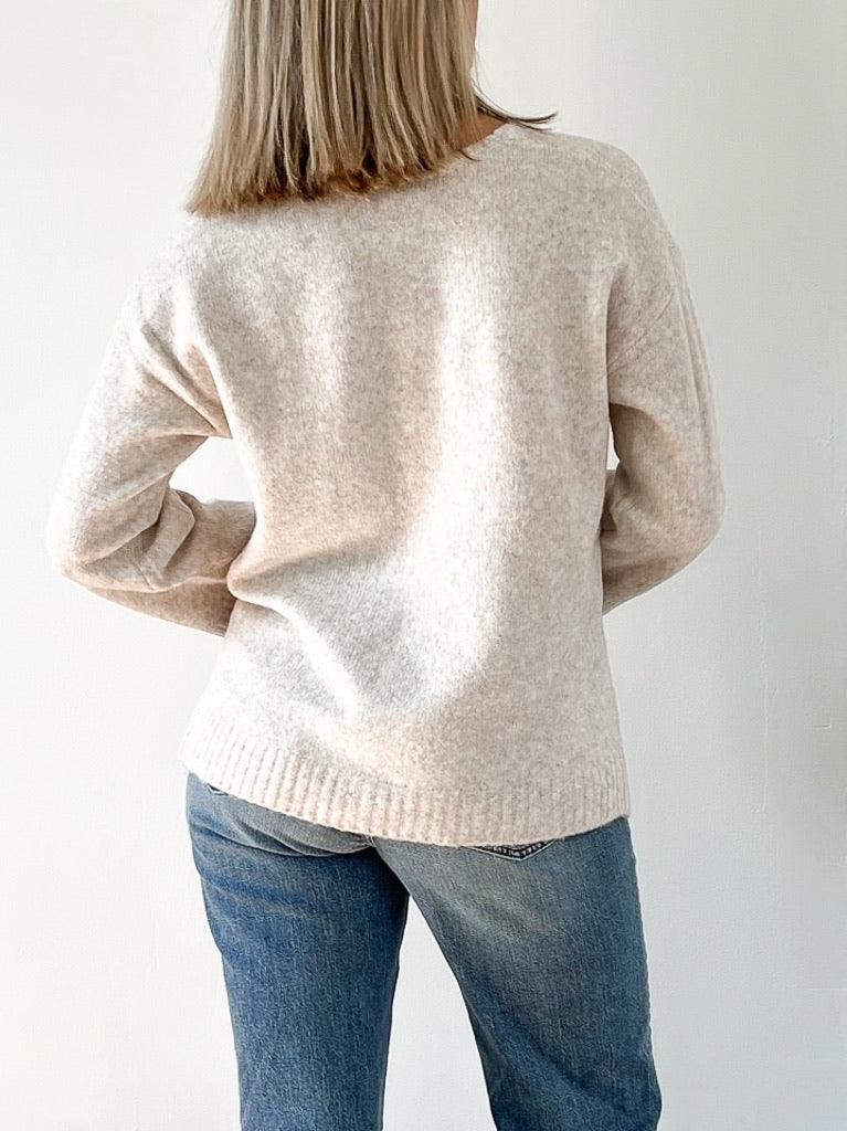 Modern Sweater - Light Oatmeal Heather - Flutter