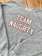 Team Naughty/Nice Reversible Sweatshirt- Grey