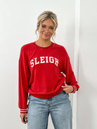 Sleigh LS Top- Red Cheer