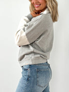 Tyra Fleece 1/4 Zip Pullover- Heather Grey