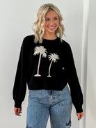 In The Palms Sweater- Black