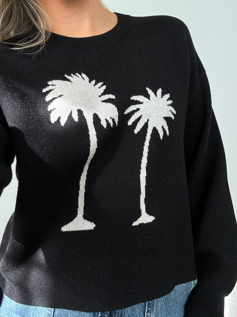In The Palms Sweater- Black