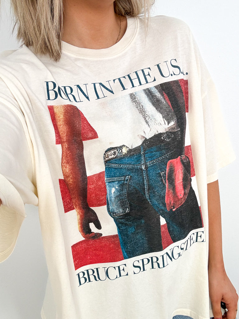 Bruce Springsteen Born in the USA Tee - Stone - One Size