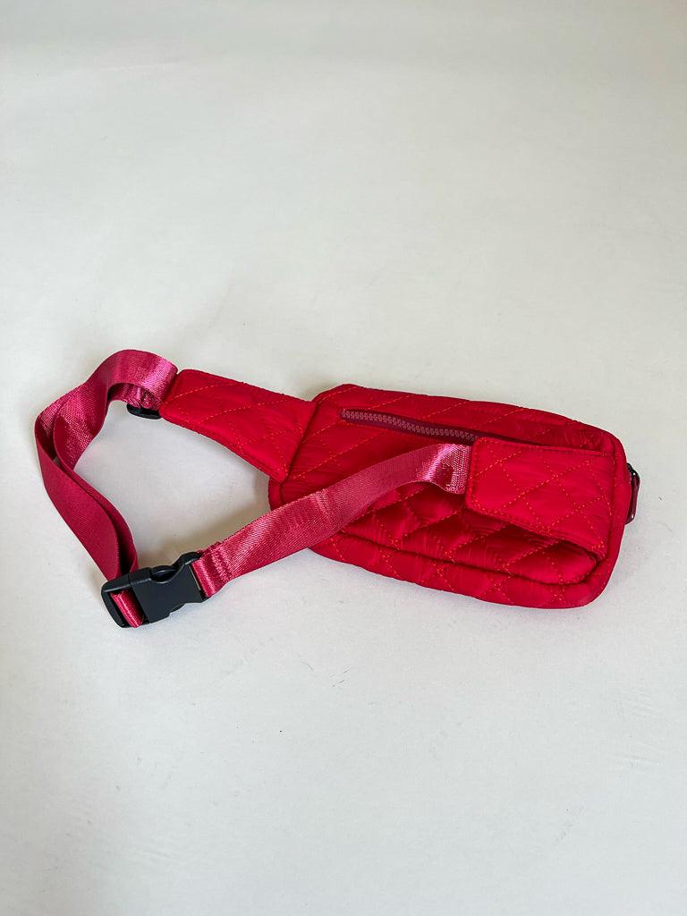 BC Quilted Fanny Pack- Red - Flutter