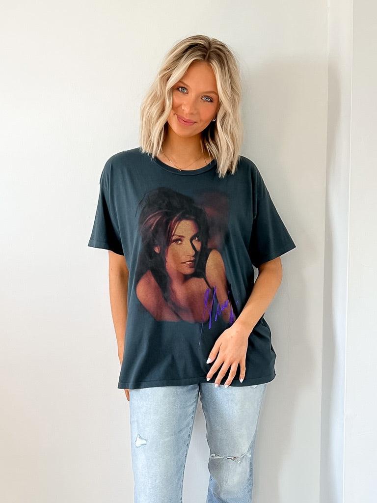 Shania Twain Come on Over 1988 Tour Merch tee - Vintage Black - Flutter