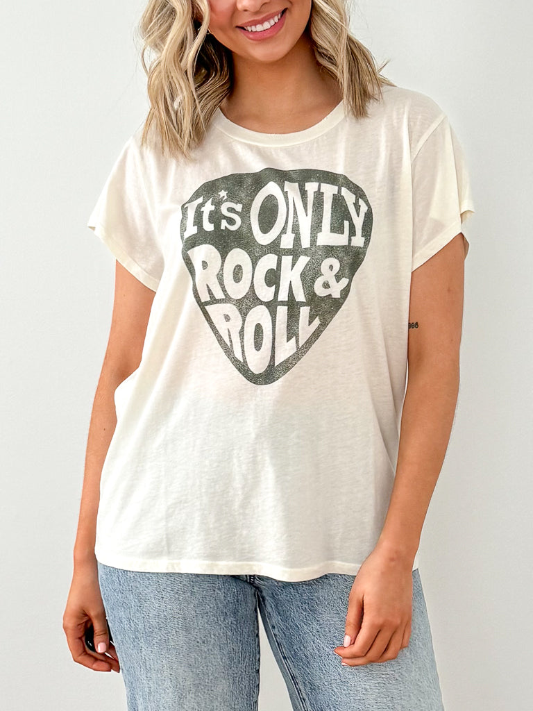 Only Rock & Roll Tee- Starry White