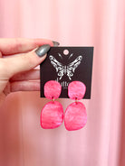 Posh Pink Petal Earrings