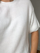 Harper Sweater Tee- Chalk
