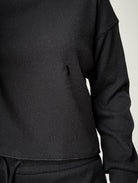 Isla Cozy Ribbed Pullover- True Black