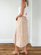 Etoile Slit Midi Skirt-Pastel Burst