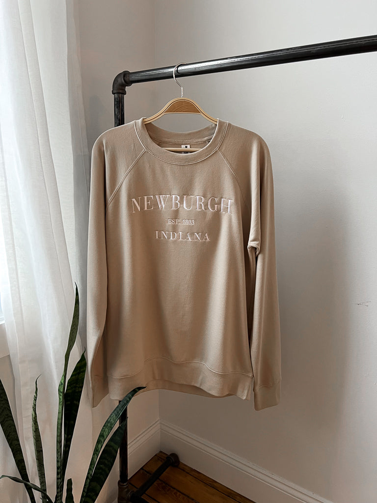 Newburgh Lightweight Sweatshirt - Tan / White