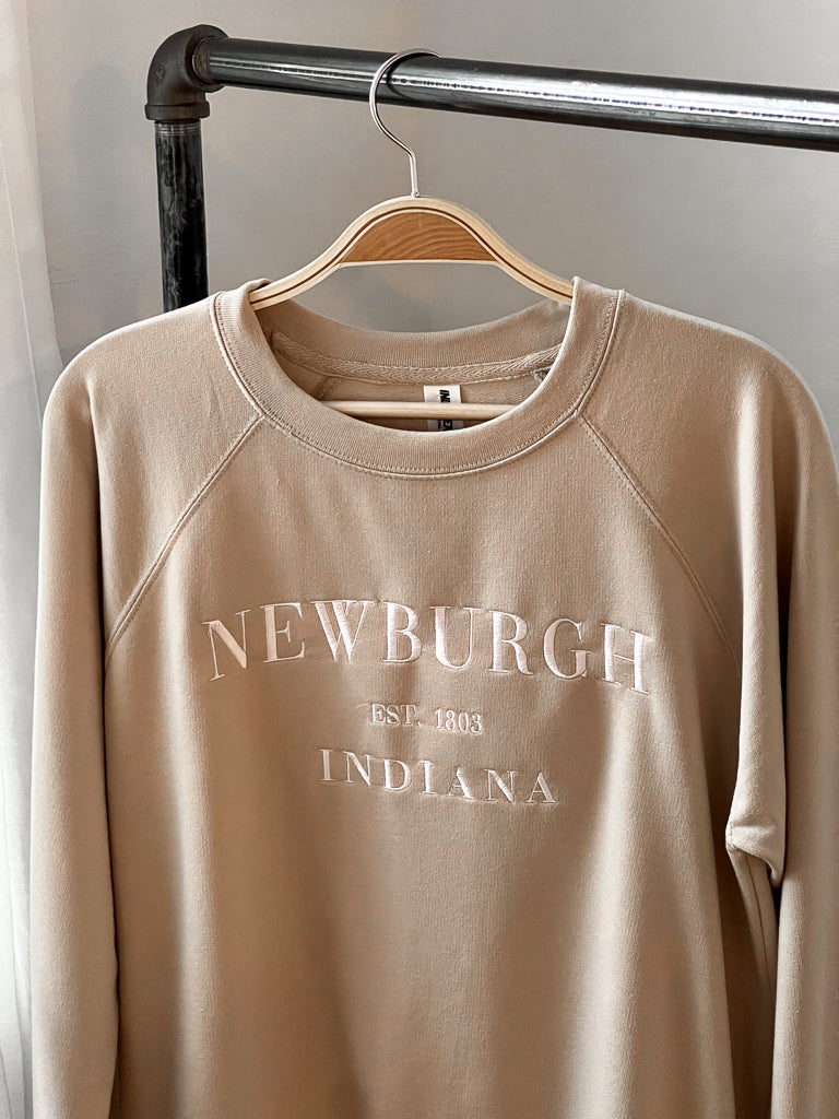 Newburgh Lightweight Sweatshirt - Tan / WhiteNewburgh Lightweight Sweatshirt - Tan / White