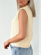 Matisse Knitted Vest-Off White