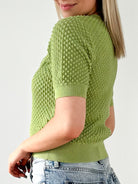 Elise Knit Top-Green