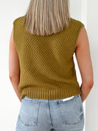 Matisse Knitted Vest-Olive