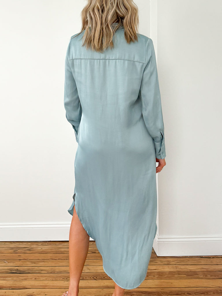 Magritte Shirt Dress-Sky Blue