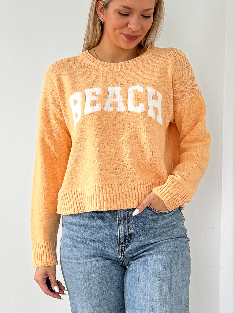 Beach Sweater- Orange Cream