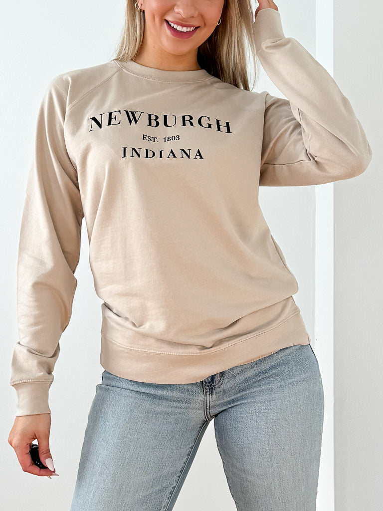 Newburgh Lightweight Sweatshirt - Tan/Black