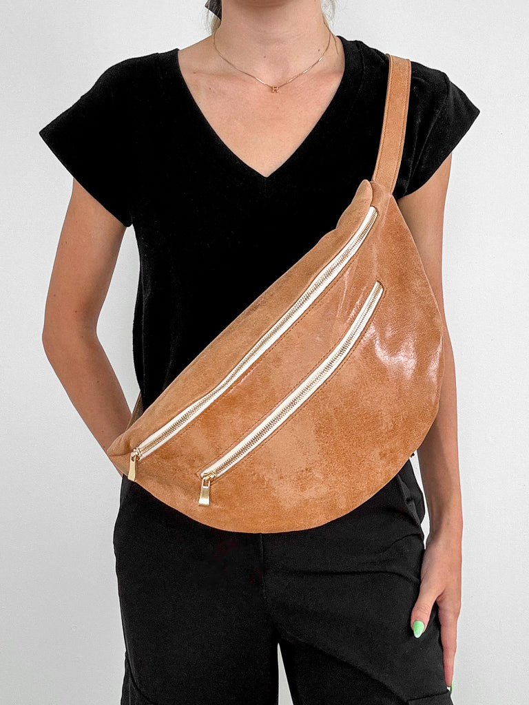 The Flutter Sling Handbag - Tan