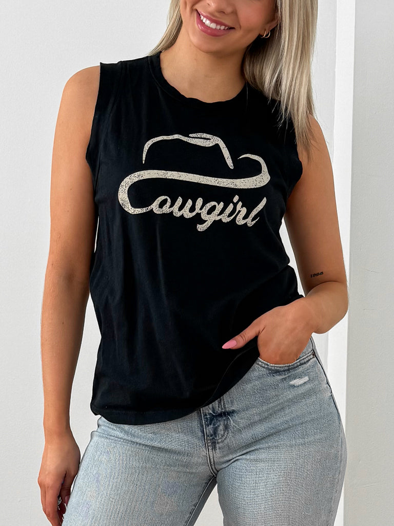 Cowgirl Tank-Black