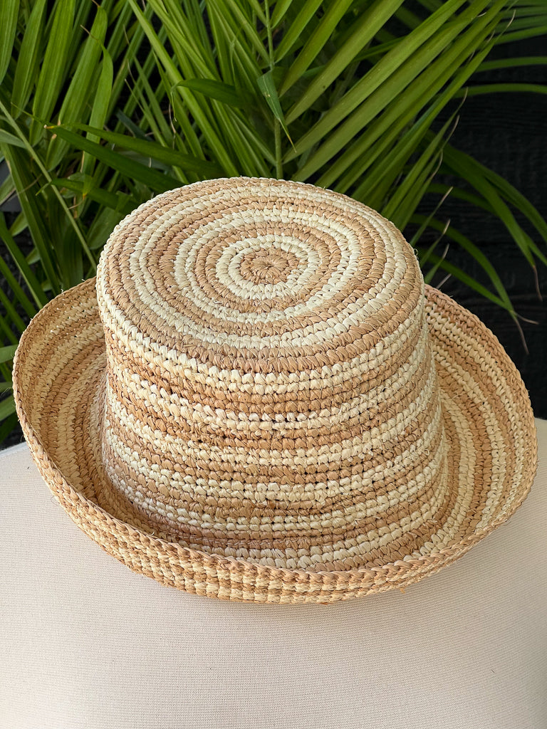 Isadora Hat-Natural Stripe