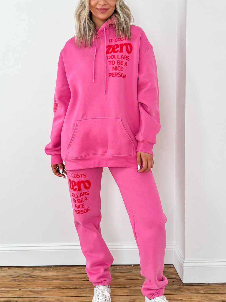 It Costs $0 Sweatpants-Pink